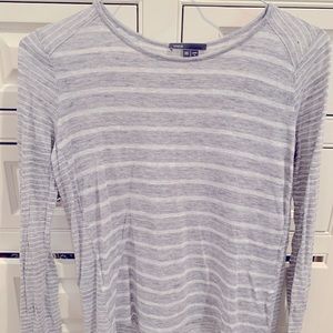 Vince grey and white long sleeve shirt, size XS